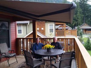 enjoying awning